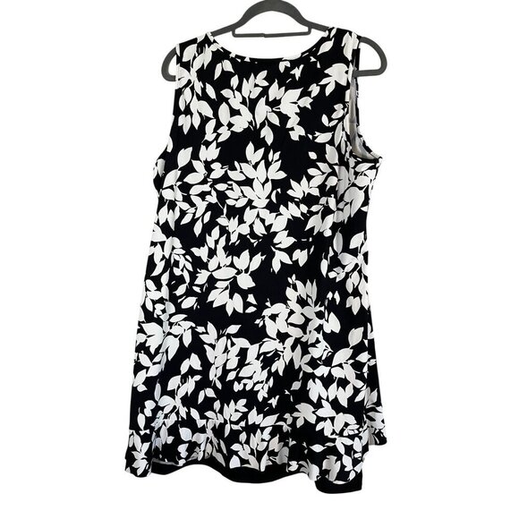Lands End Tankini Floral Swim Skirt 18 Black Neutral Resort Preppy Classic Chic - Picture 5 of 10